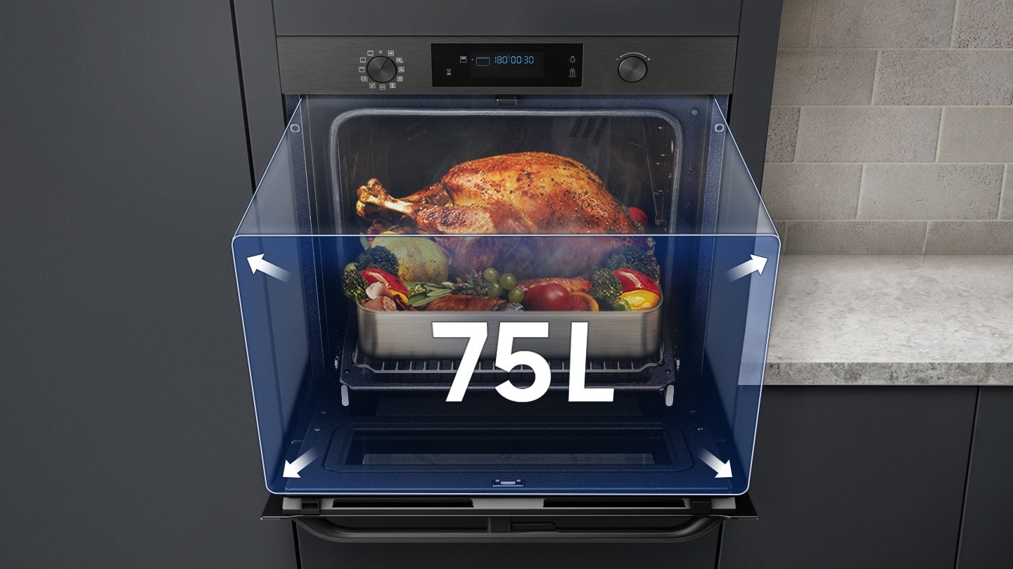 SAMSUNG - Forno Elettrico da Incasso NV75N5671RS Capacità 75 L  Multifunzione Ventilato Pulizia a Vapore Colore Acciaio Inox - ePRICE